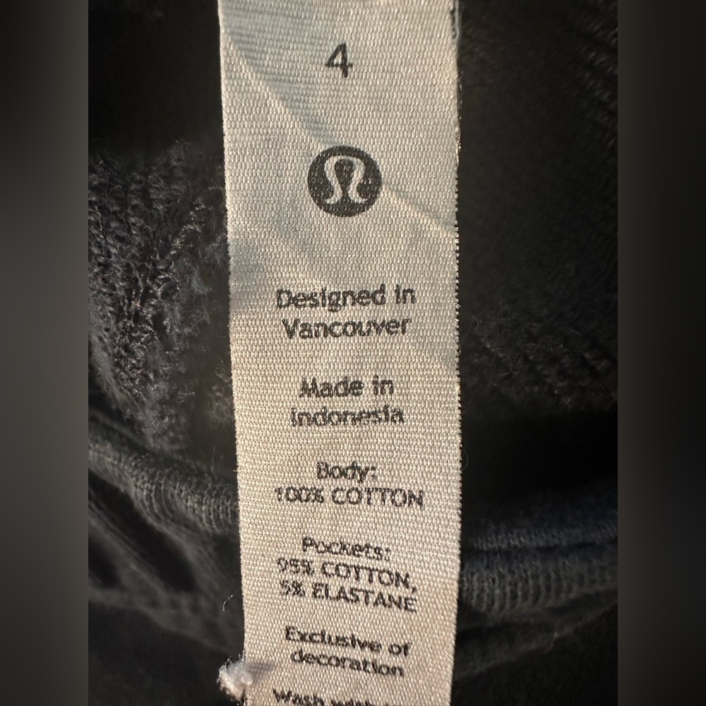 LULULEMON Black Jogger Pants with Pockets Women's Size 4 - Picture 4 of 5